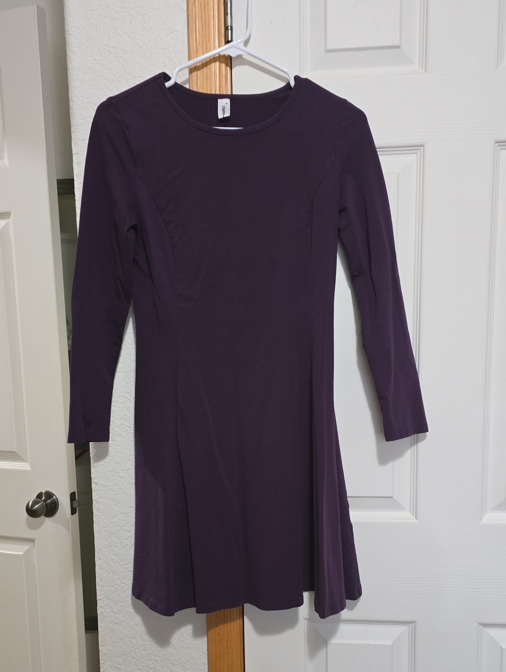 Women's Long Sleeve Purple Maxi Dress